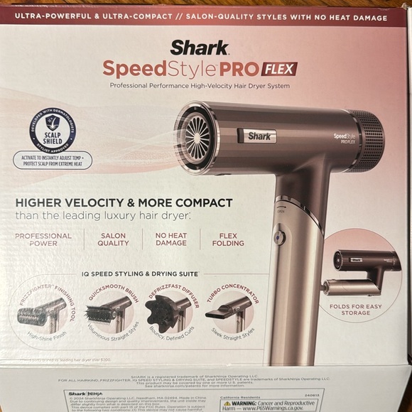 Shark SpeedStyle Pro Flex Hairdryer, ultra compact, salon quality hair dryer - Picture 3 of 11